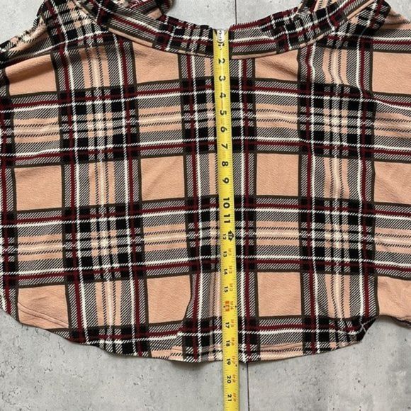 Shein Womens Curve Jumper Skirt Size 4XL Pink Plaid Overalls Side Zip EUC‎ - Picture 10 of 11